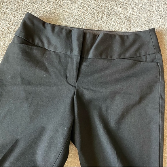 EXPRESS Editor Pants, Black Trousers, Straight Flare Leg, Work Pants, size 4S - Picture 3 of 8